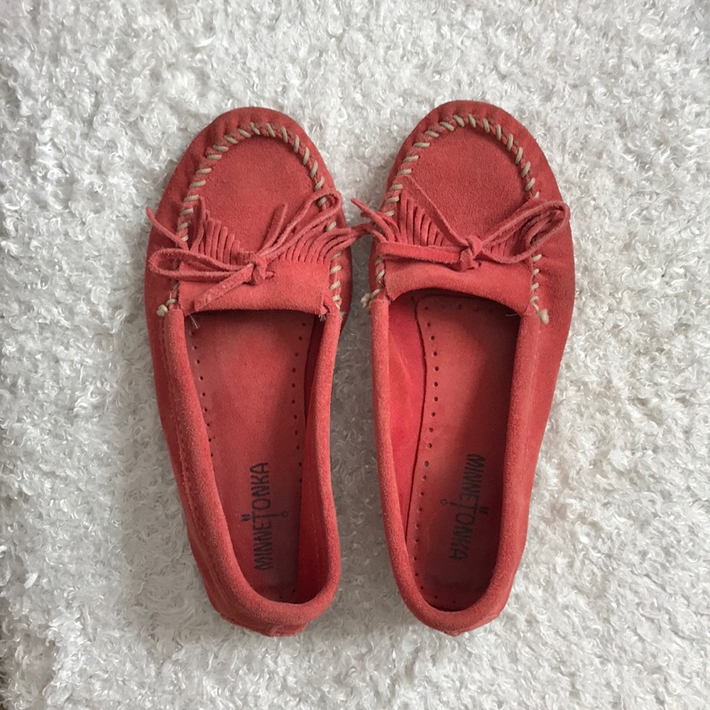 Coral moccasins